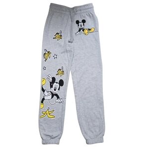 Disney Mickey Mouse Women's Graphic Jogger Pants in Grey, Size xxS. New No Tag.